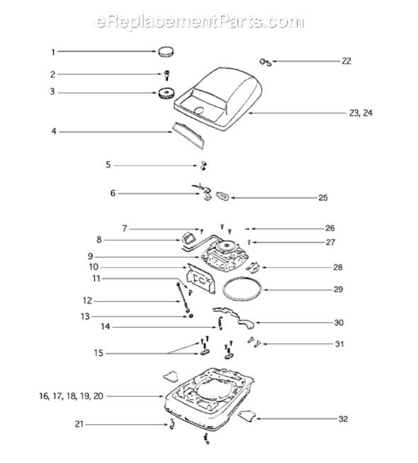 Page A Diagram and Parts List for S677A-2  Sanitaire Upright Vacuum
