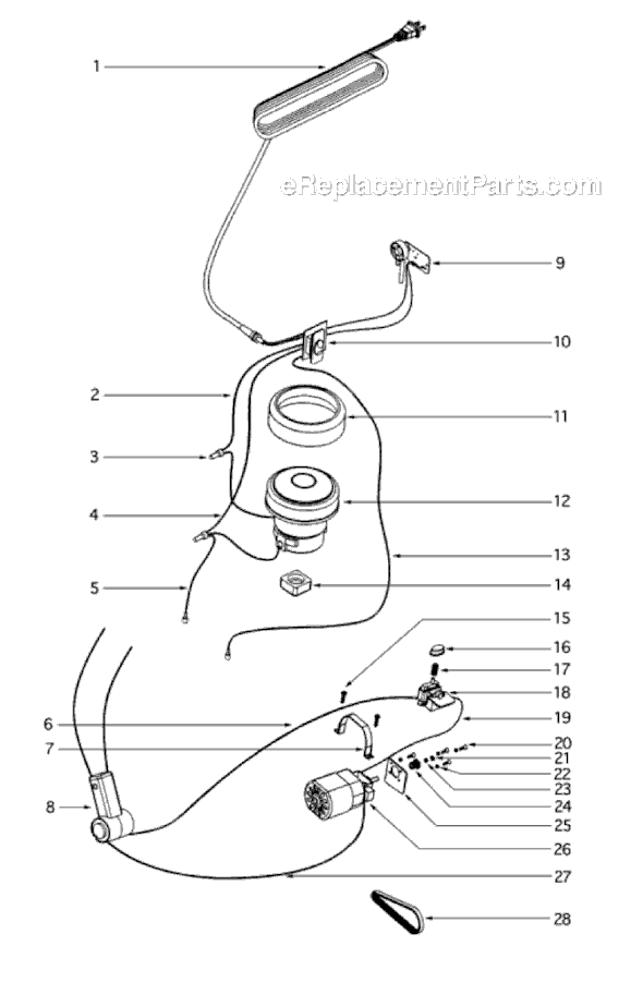 Page C Diagram and Parts List for S782AT-1  Sanitaire Upright Vacuum