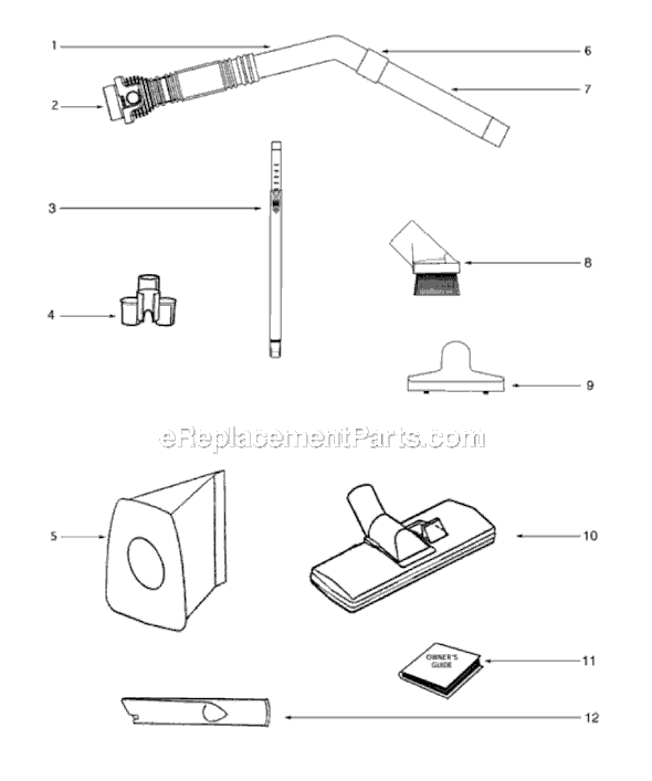 Page A Diagram and Parts List for SC3683A-1  Sanitaire Canister Vacuum