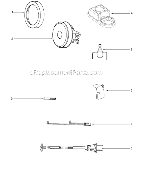 Page C Diagram and Parts List for SC3683A-1  Sanitaire Canister Vacuum