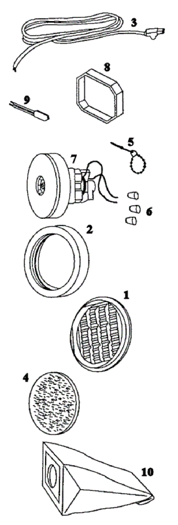 Page C Diagram and Parts List for SC3684A  Sanitaire Canister Vacuum
