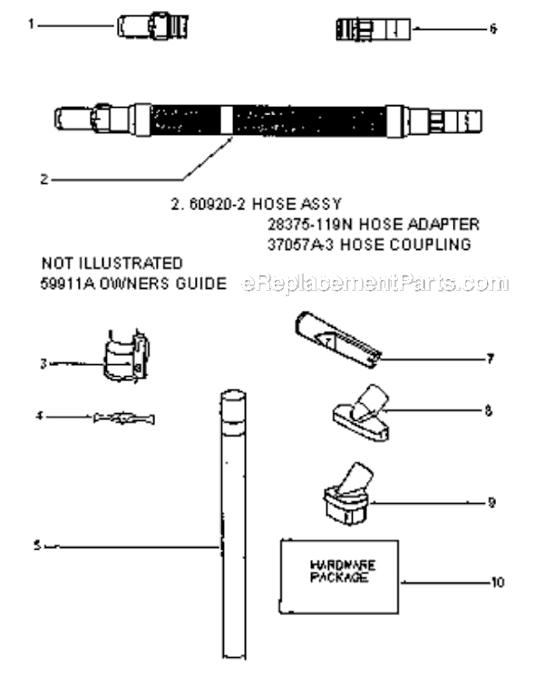 Page A Diagram and Parts List for SC4570AT-1  Sanitaire Upright Vacuum