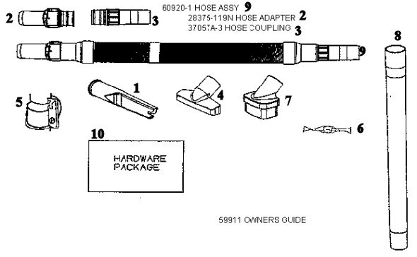 Page A Diagram and Parts List for SC4570AT  Sanitaire Upright Vacuum