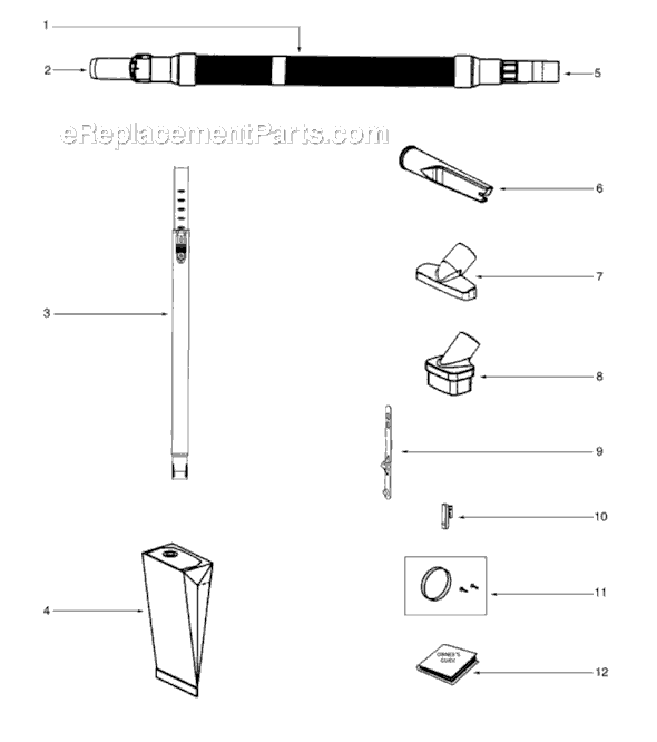 Page A Diagram and Parts List for SC4570BT  Sanitaire Upright Vacuum