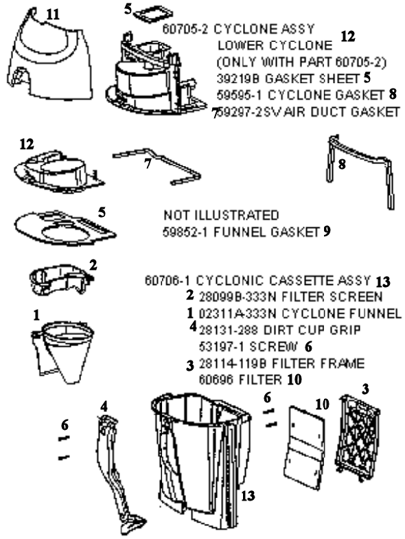 Page C Diagram and Parts List for SC4580AT  Sanitaire Upright Vacuum