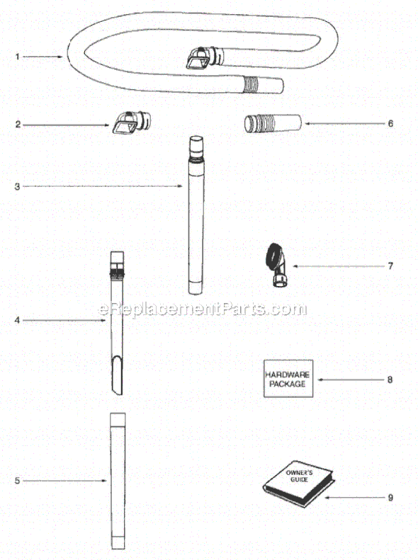 Page A Diagram and Parts List for SC5815A-2  Sanitaire Upright Vacuum