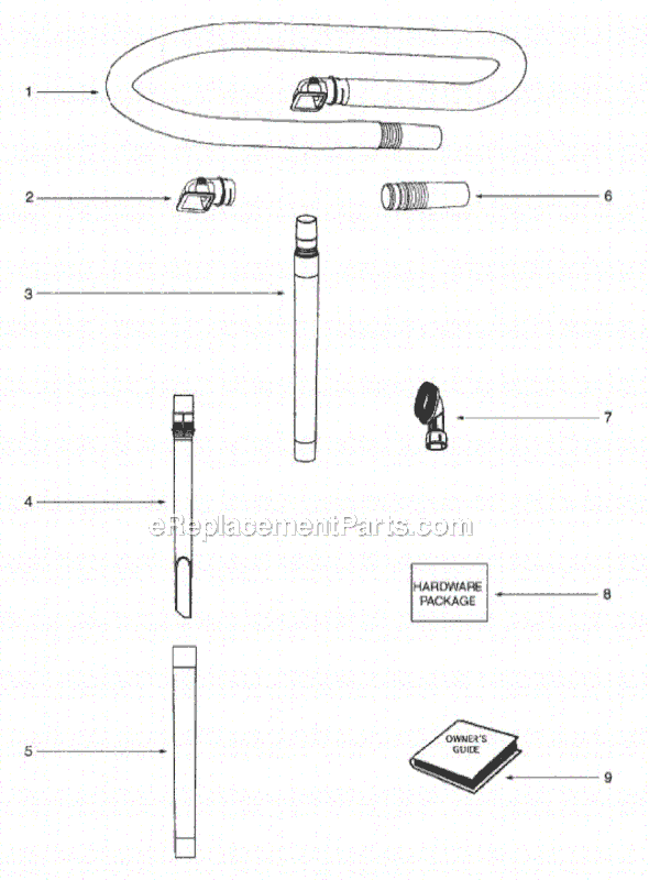 Page A Diagram and Parts List for SC5815A  Sanitaire Upright Vacuum