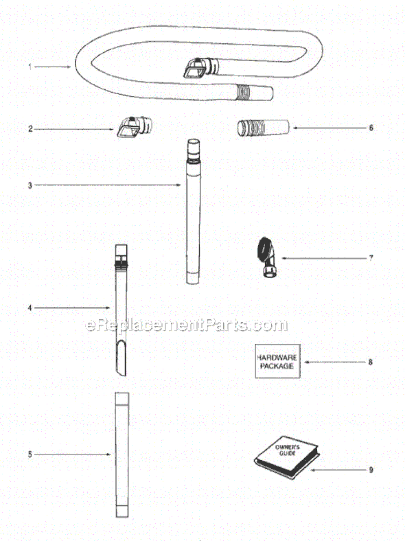 Page A Diagram and Parts List for SC5845A-1  Sanitaire Upright Vacuum