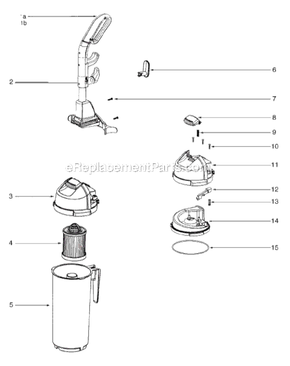 Page C Diagram and Parts List for SC5845A-1  Sanitaire Upright Vacuum