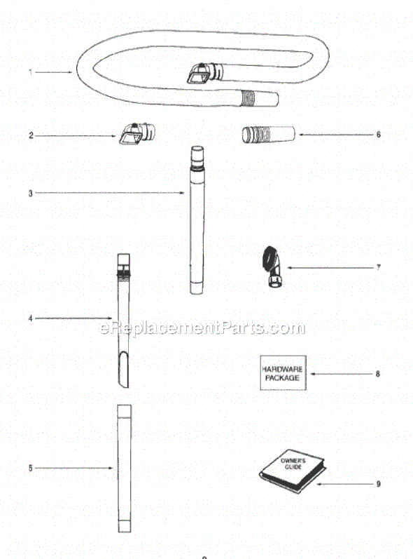 Page A Diagram and Parts List for SC5845A-2  Sanitaire Upright Vacuum