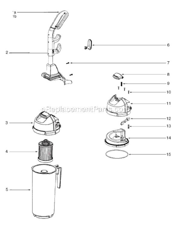 Page C Diagram and Parts List for SC5845A  Sanitaire Upright Vacuum