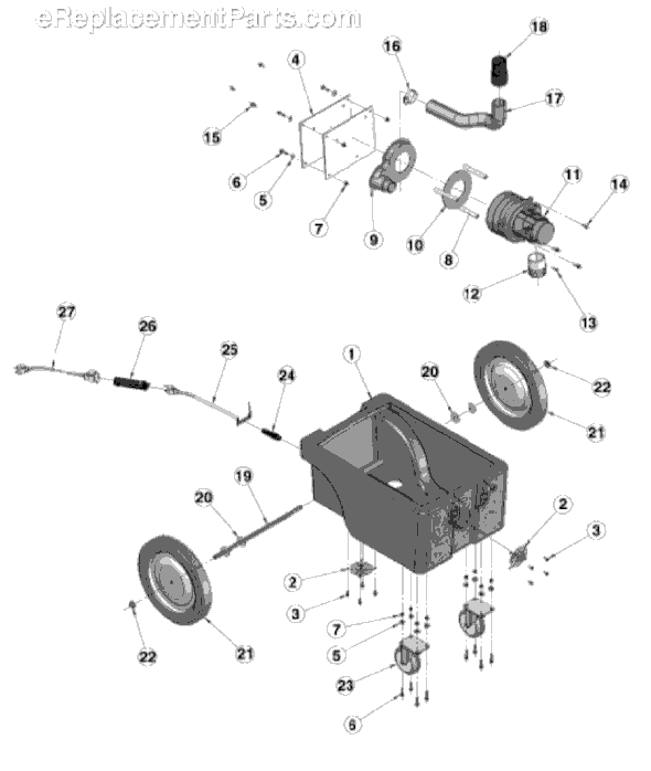 Page C Diagram and Parts List for SC6080A  Sanitaire Carpet Cleaner