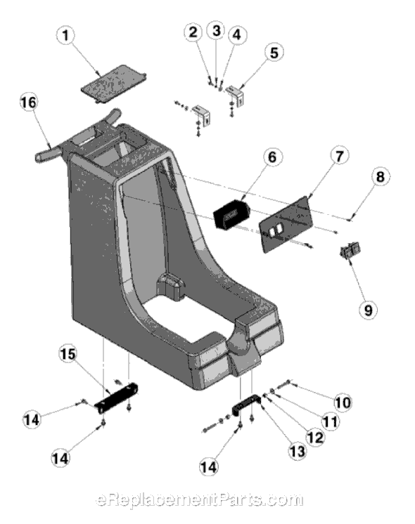 Page D Diagram and Parts List for SC6080A  Sanitaire Carpet Cleaner