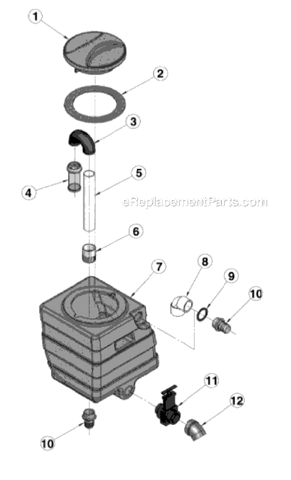 Page E Diagram and Parts List for SC6080A  Sanitaire Carpet Cleaner