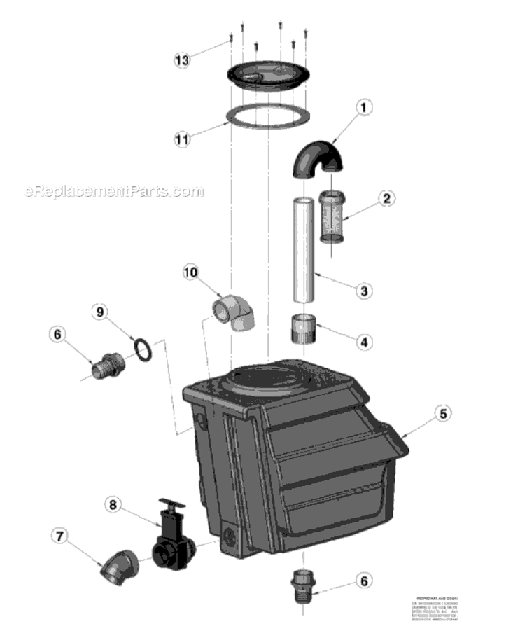 Page F Diagram and Parts List for SC6090A  Sanitaire Carpet Cleaner