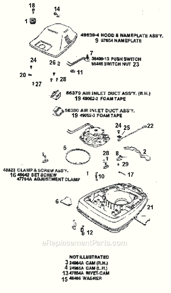 Page A Diagram and Parts List for SC675A  Sanitaire Upright Vacuum