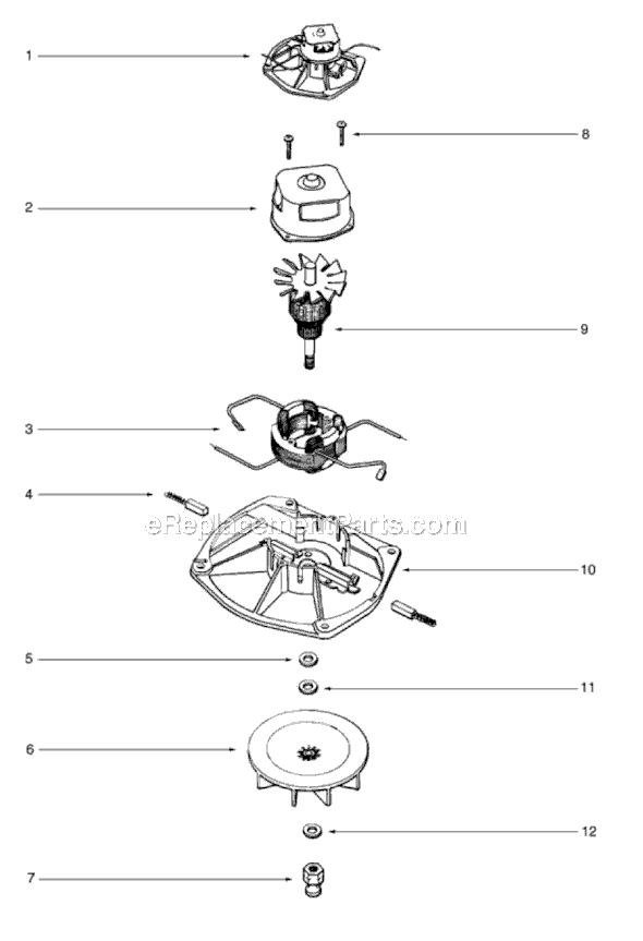 Page E Diagram and Parts List for SC678A-1  Sanitaire Upright Vacuum