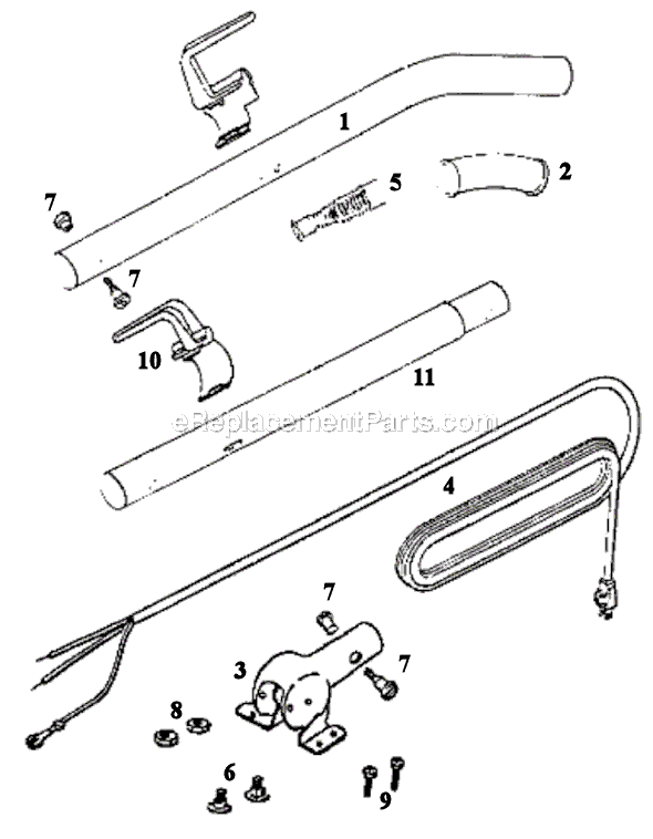 Page D Diagram and Parts List for SC679G  Sanitaire Upright Vacuum