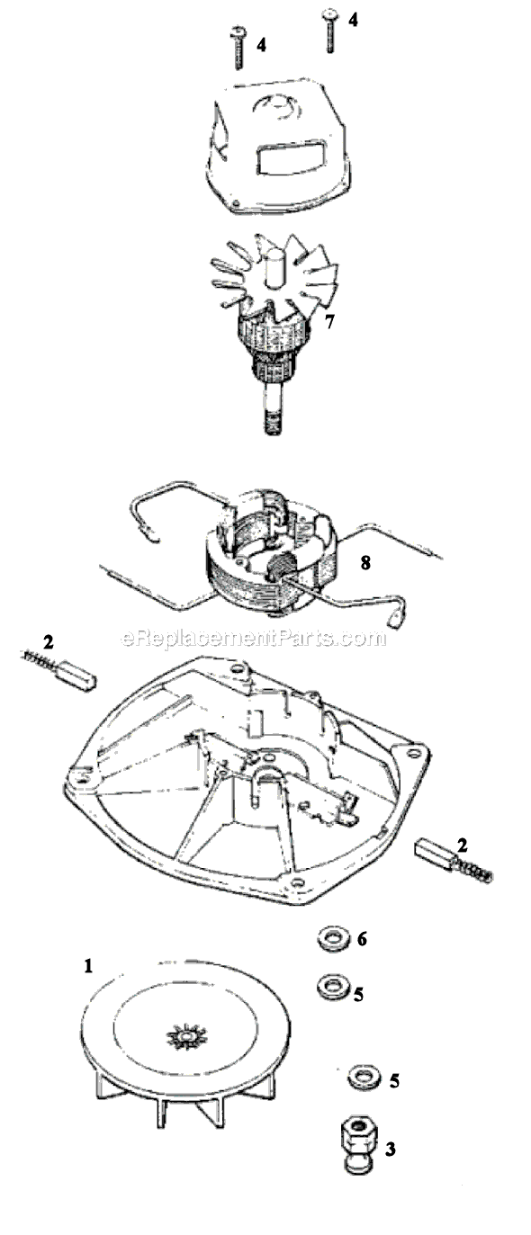 Page E Diagram and Parts List for SC679G  Sanitaire Upright Vacuum