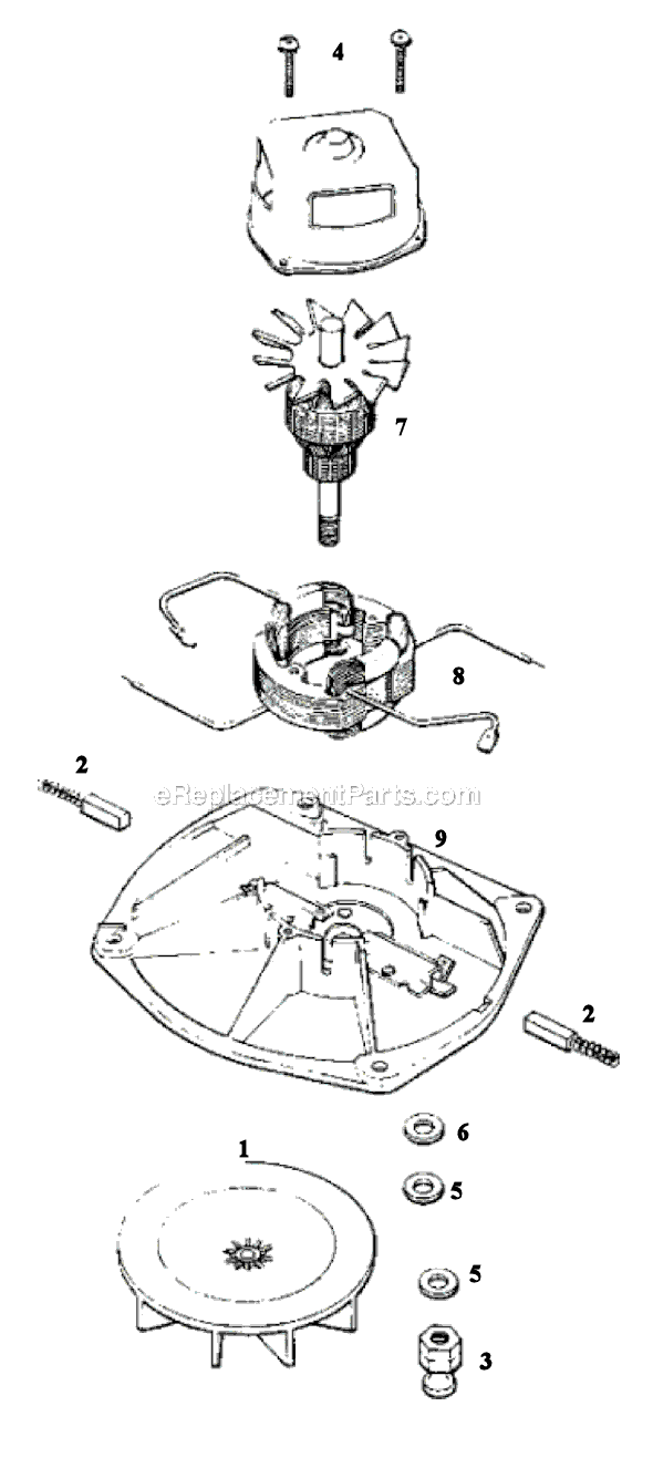 Page E Diagram and Parts List for SC679H  Sanitaire Upright Vacuum