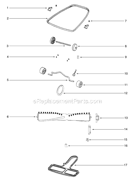 Page C Diagram and Parts List for SC679J-1  Sanitaire Upright Vacuum