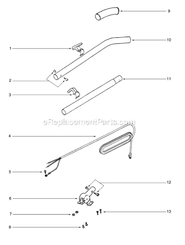 Page D Diagram and Parts List for SC679J-2  Sanitaire Upright Vacuum