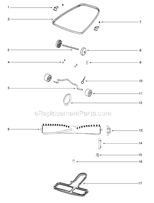Page C Diagram and Parts List for SC679J-3  Sanitaire Upright Vacuum