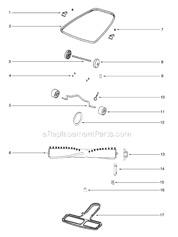 Page C Diagram and Parts List for SC679JGS-1  Sanitaire Upright Vacuum