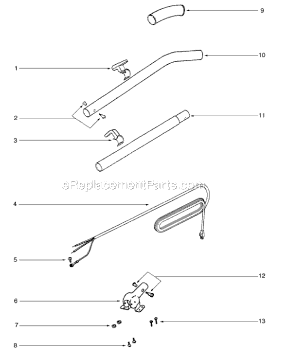 Page D Diagram and Parts List for SC679JGS-1  Sanitaire Upright Vacuum
