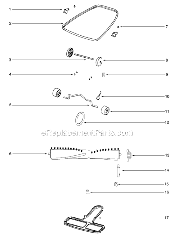 Page C Diagram and Parts List for SC679JGS  Sanitaire Upright Vacuum