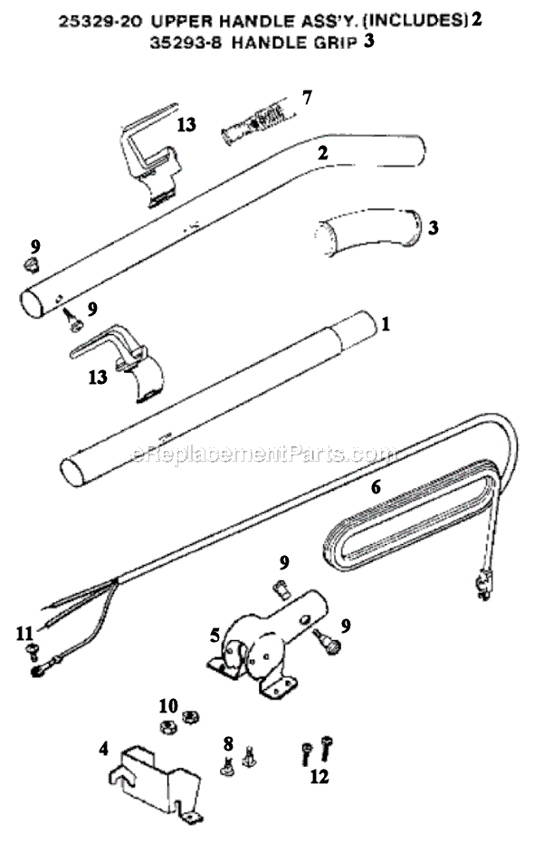 Page C Diagram and Parts List for SC684E  Sanitaire Upright Vacuum