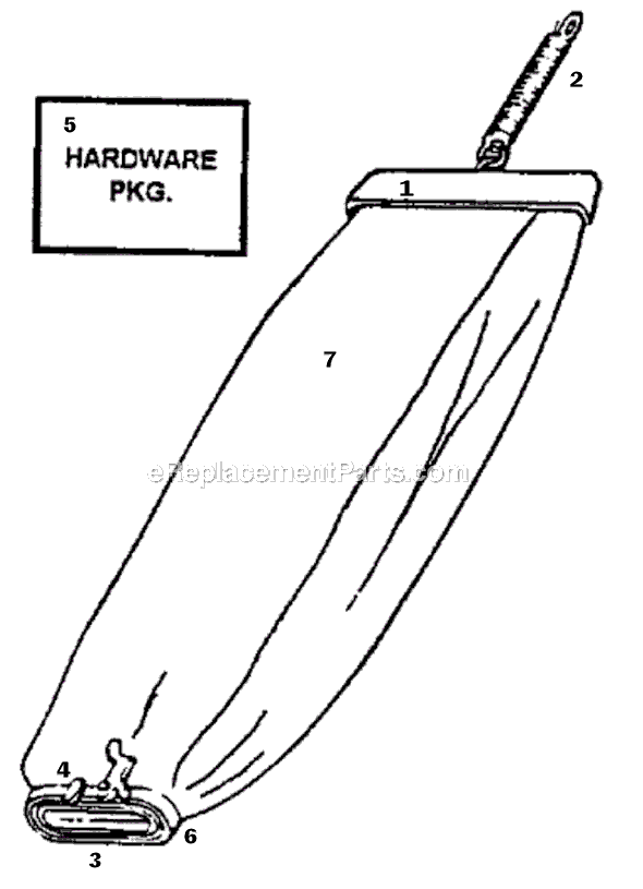 Page A Diagram and Parts List for SC684F-1  Sanitaire Upright Vacuum