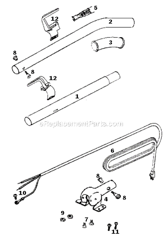 Page D Diagram and Parts List for SC684F-2  Sanitaire Upright Vacuum