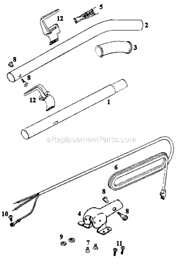 Page D Diagram and Parts List for SC684F-3  Sanitaire Upright Vacuum