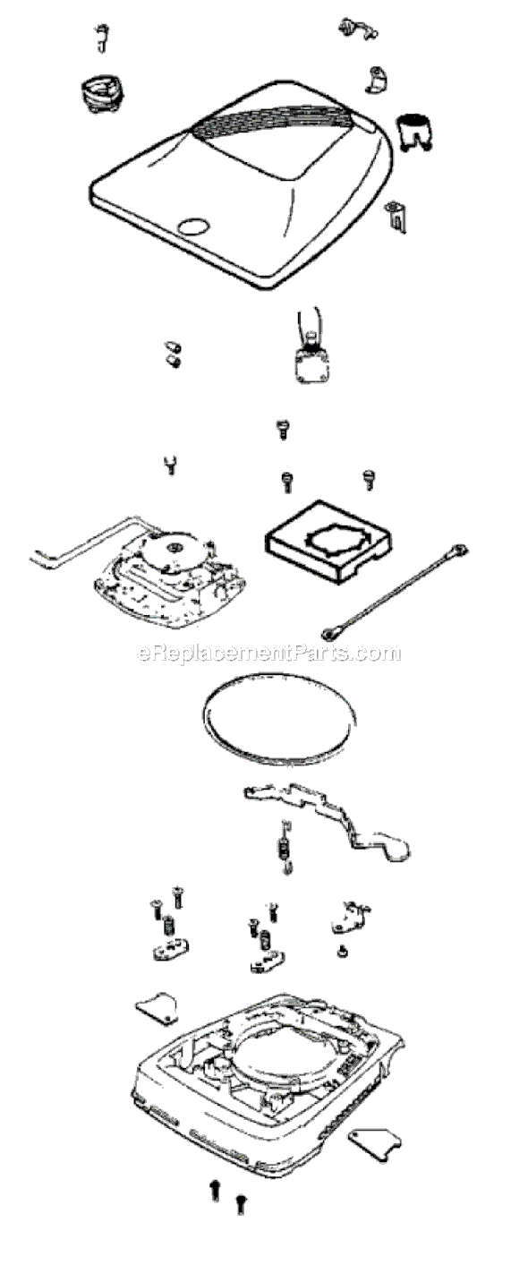 Page B Diagram and Parts List for SC684F  Sanitaire Upright Vacuum