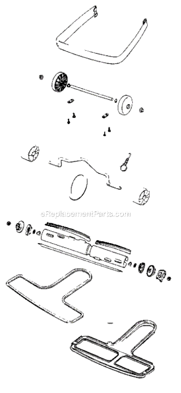 Page C Diagram and Parts List for SC684F  Sanitaire Upright Vacuum