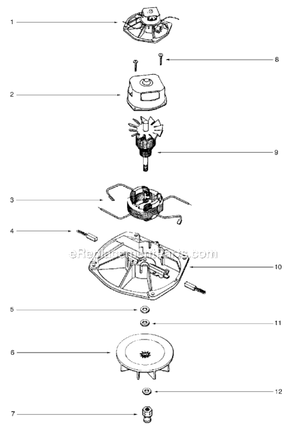 Page E Diagram and Parts List for SC688A-1  Sanitaire Upright Vacuum