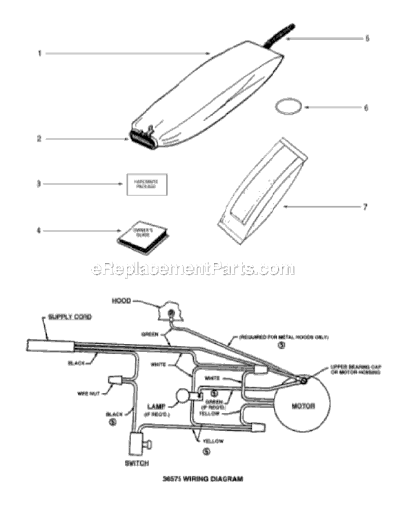 Page A Diagram and Parts List for SC688A  Sanitaire Upright Vacuum