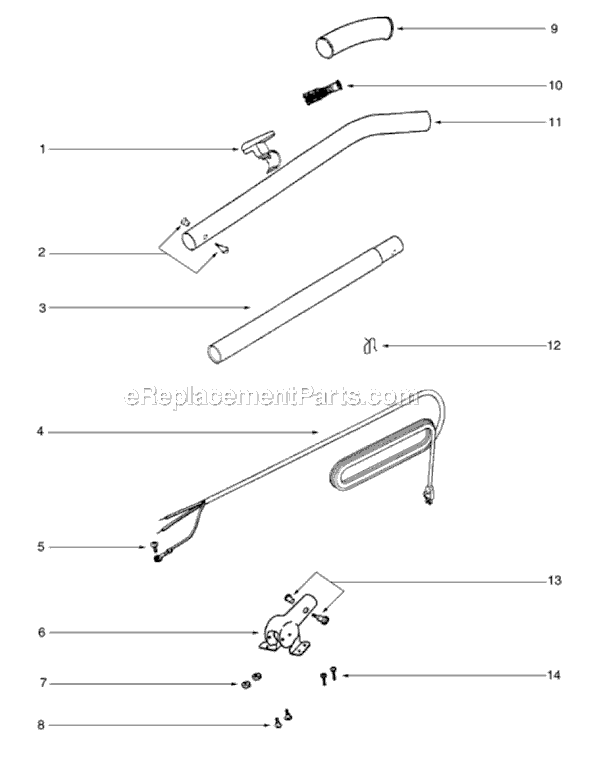 Page D Diagram and Parts List for SC689A-2  Sanitaire Upright Vacuum