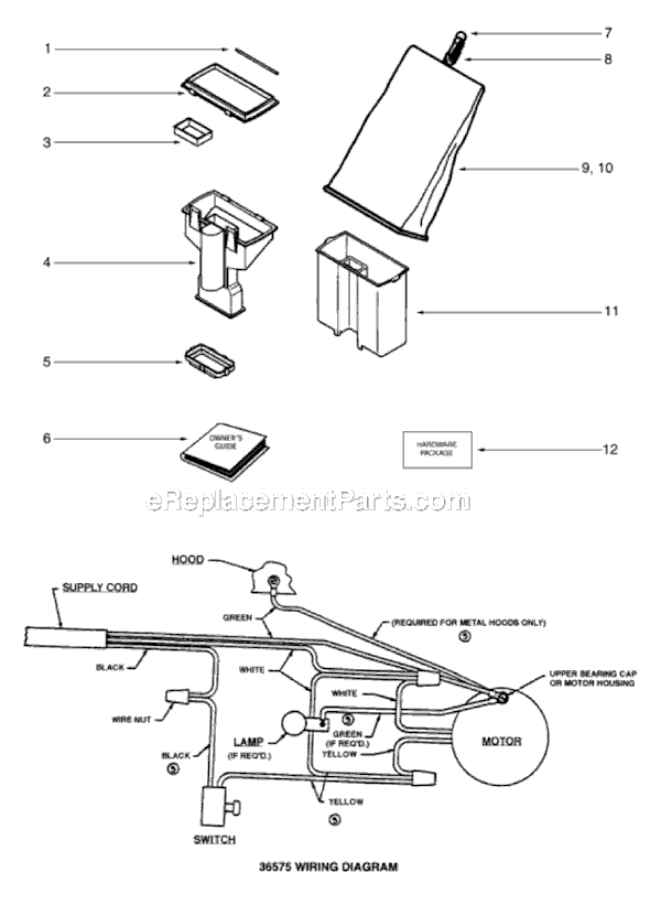 Page B Diagram and Parts List for SC689A-3  Sanitaire Upright Vacuum