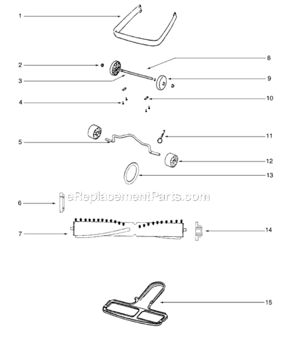Page C Diagram and Parts List for SC689A  Sanitaire Upright Vacuum