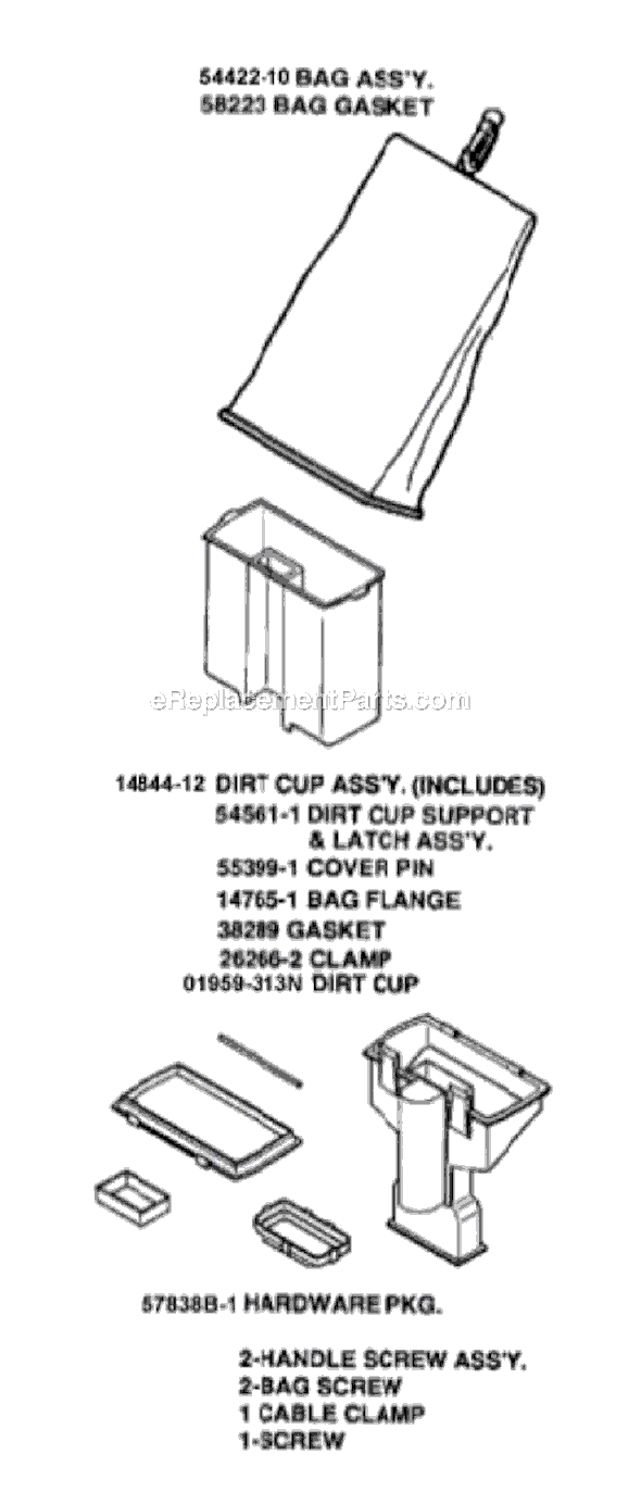 Page A Diagram and Parts List for SC695A-1  Sanitaire Upright Vacuum