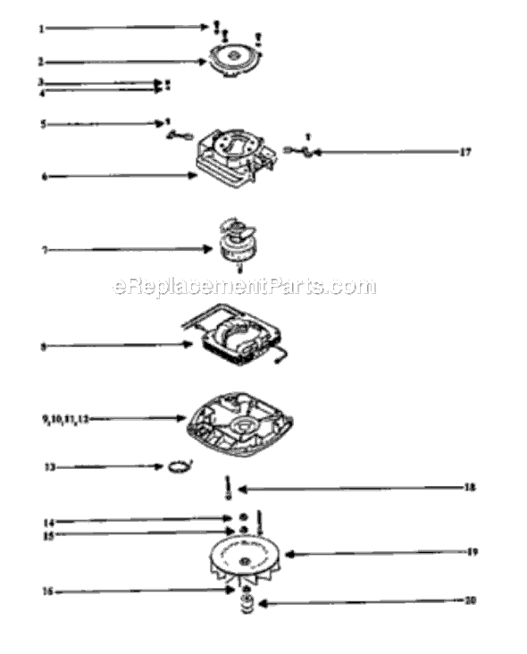 Page E Diagram and Parts List for SC695A-1  Sanitaire Upright Vacuum