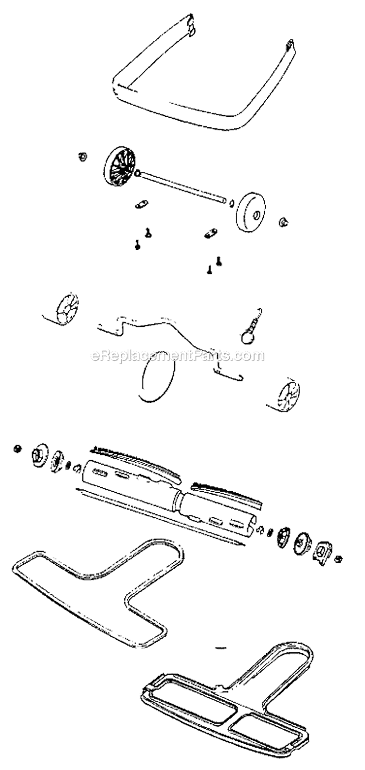 Page C Diagram and Parts List for SC695B  Sanitaire Upright Vacuum