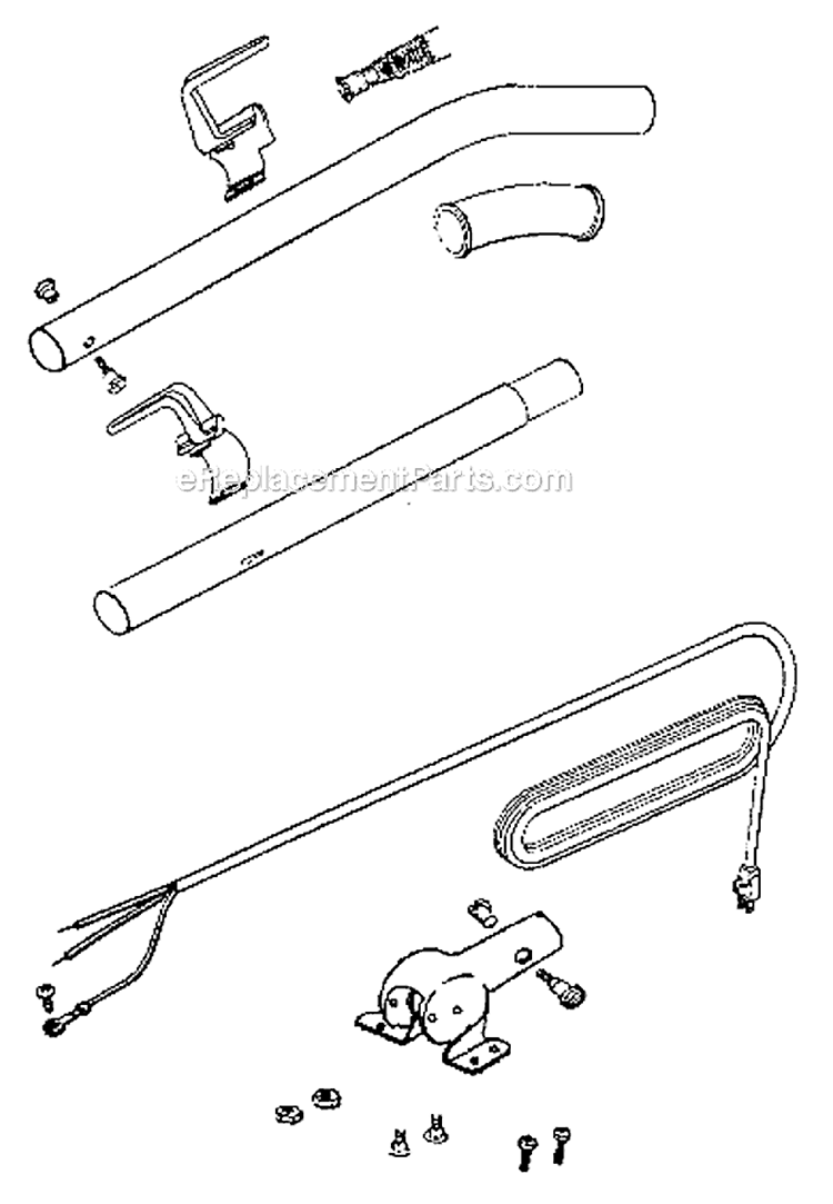 Page D Diagram and Parts List for SC695B  Sanitaire Upright Vacuum