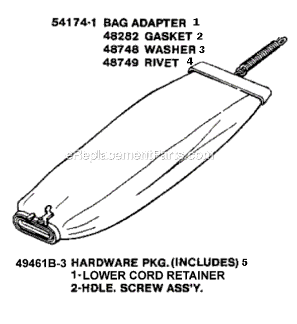 Page A Diagram and Parts List for SC881A-1  Sanitaire Upright Vacuum