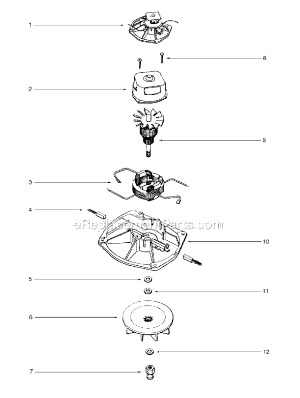 Page E Diagram and Parts List for SC881A-1  Sanitaire Upright Vacuum