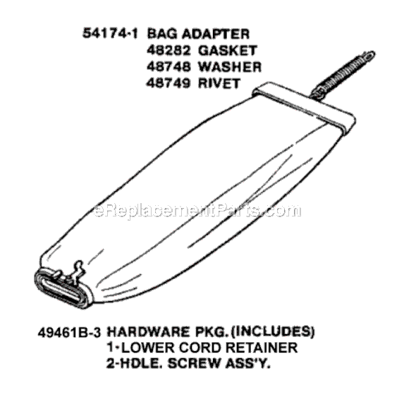 Page A Diagram and Parts List for SC881A  Sanitaire Upright Vacuum