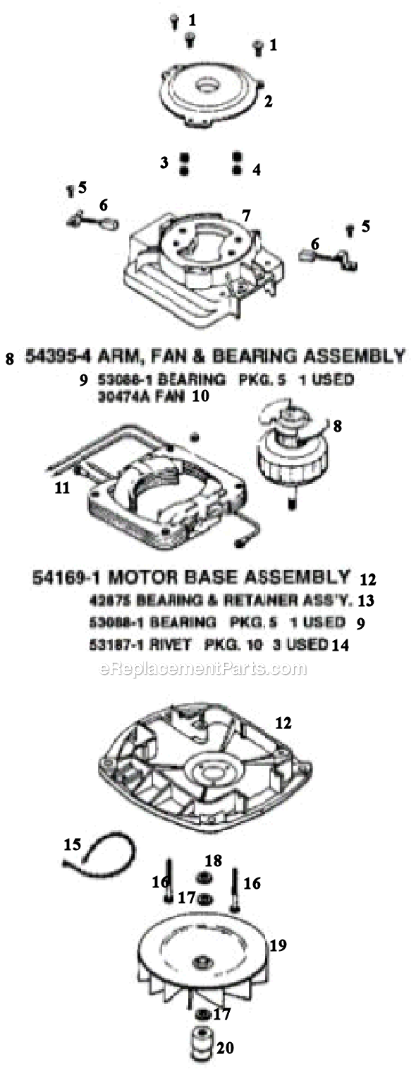 Page E Diagram and Parts List for SC882A  Sanitaire Upright Vacuum