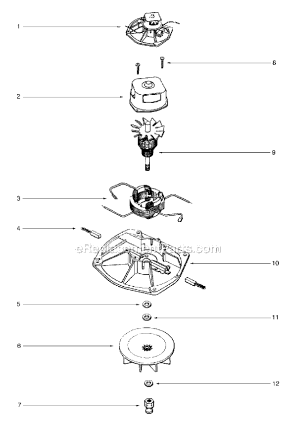 Page E Diagram and Parts List for SC883A-1  Sanitaire Upright Vacuum